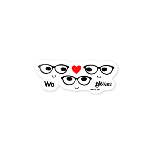 We LOVE glasses ステッカー