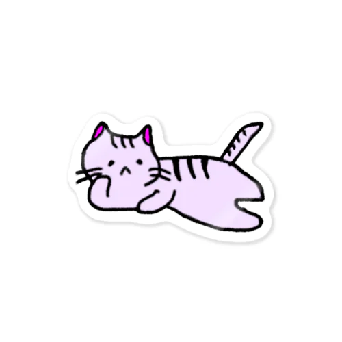 ごろごろねこ（紫） Sticker