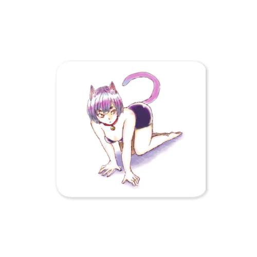 にゃん娘ステッカー Sticker