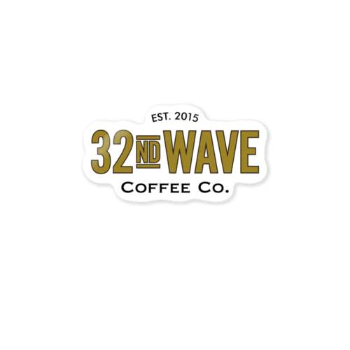 32nd Wave Coffee Co. - Gold Leaf Sticker