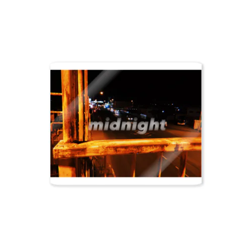 真夜中の歩道橋 Sticker