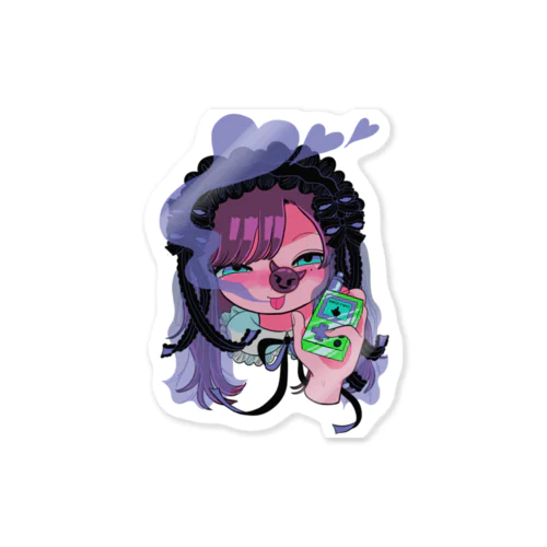 大麻おティー🌱×豚箱 Sticker