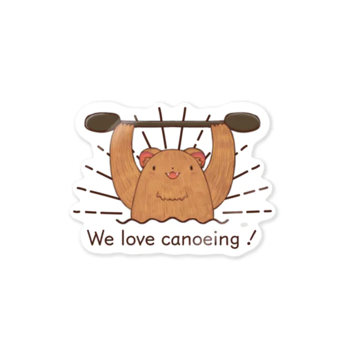 We love canoeing ! Sticker