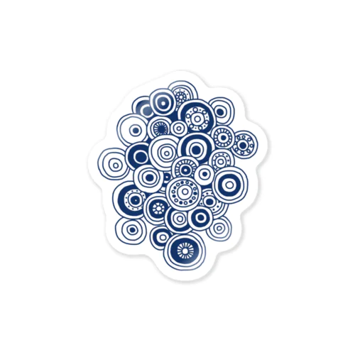 丸の集合体(縦) Sticker