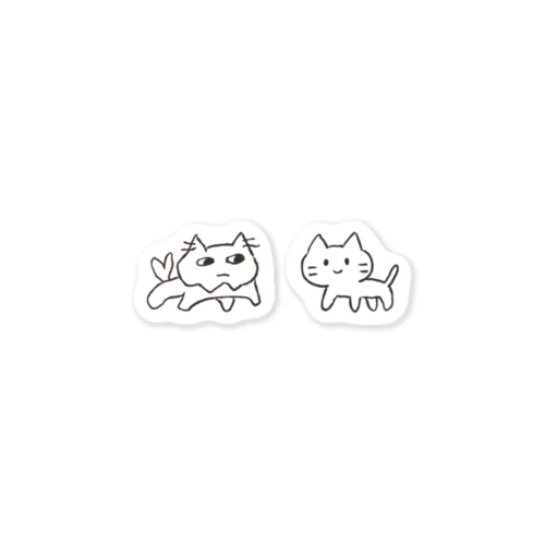 ねことねこ Sticker