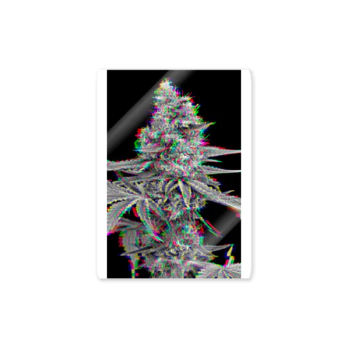 psychedelic weed Sticker