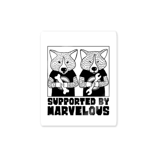 marvelousと秋田犬 스티커