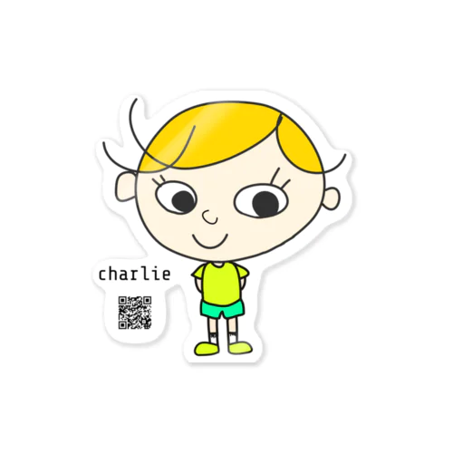 boy charlie QR  ステッカー