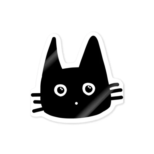 つぶらな瞳な黒猫ちこちゃん Sticker