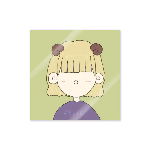 おひつじ座の女の子 Sticker