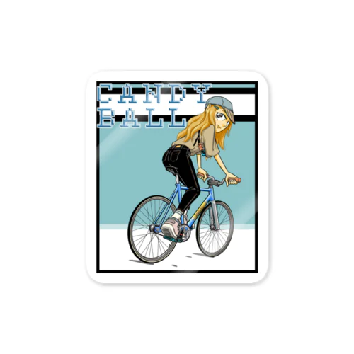 CANDY BALL (fixie girl) Sticker