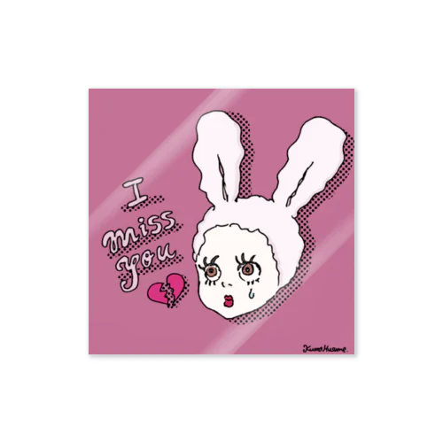 Sad bunny Sticker