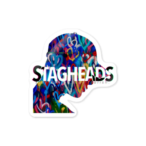 STAGHEADSロゴステッカー2 Sticker