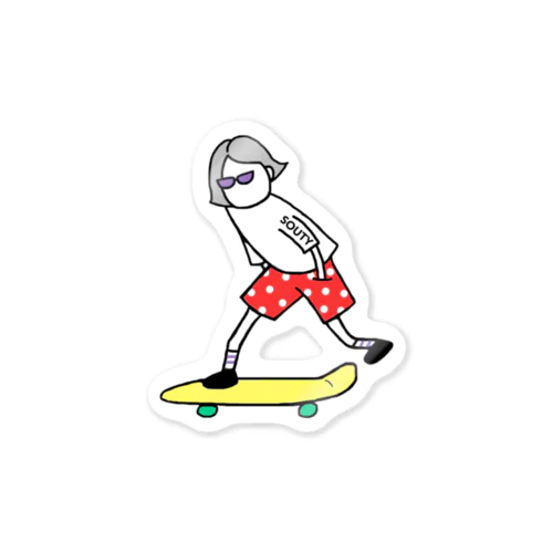 boyish hobby Sticker