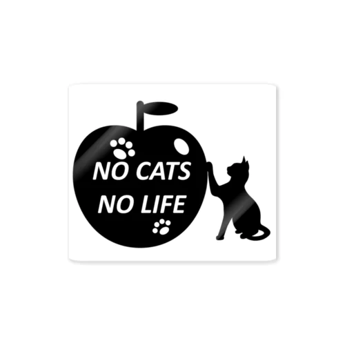 NO CATS NO LIFE Sticker