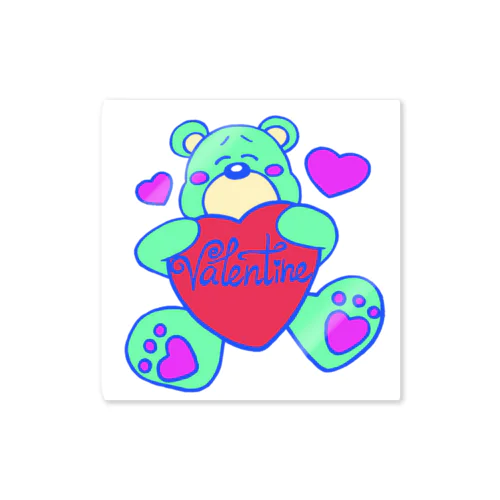 valentine bear🧸 ステッカー