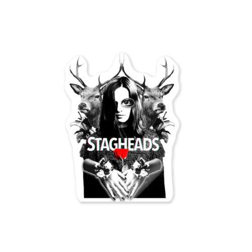 stagheadsロゴステッカー3 Sticker