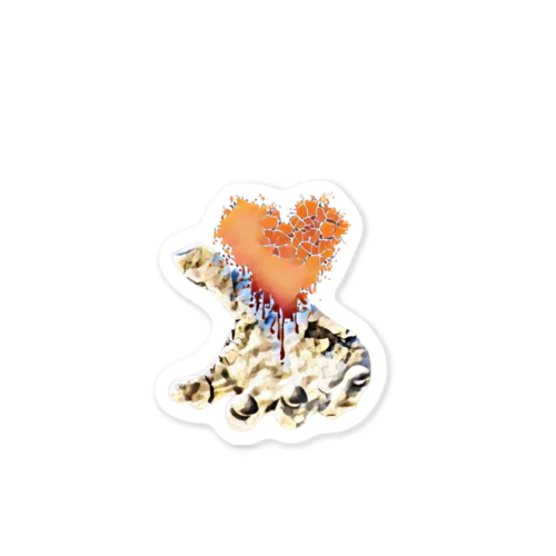 Heart cracker Sticker