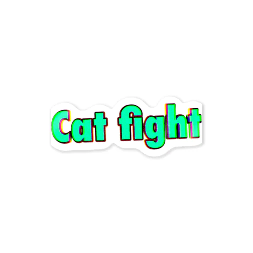 cat fight ステッカー