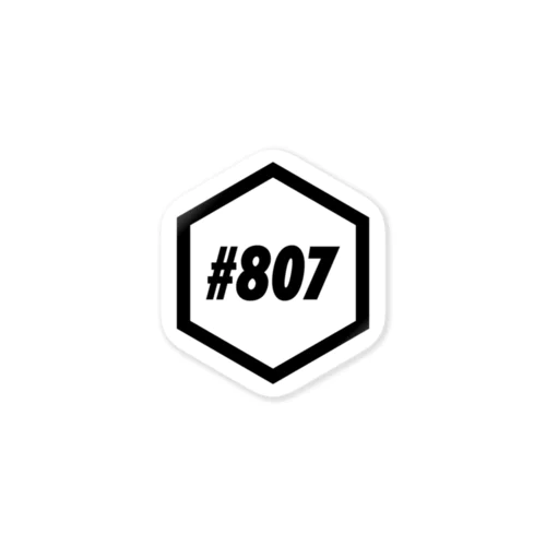 #807 sticker black Sticker