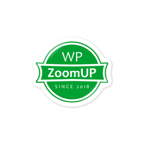 WP ZoomUP ロゴ（Green） ステッカー