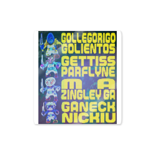 ドットディスプレイ/宇宙人たち Sticker