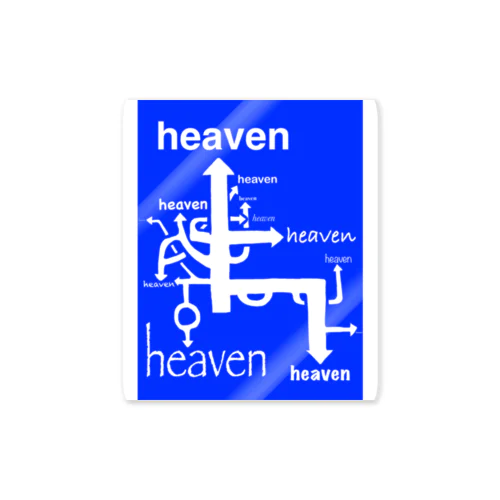 wo,co. go heaven goods Sticker