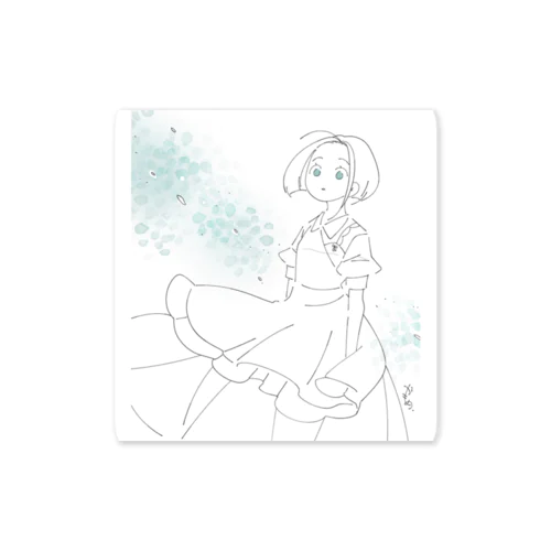 うつろ\女の子 Sticker