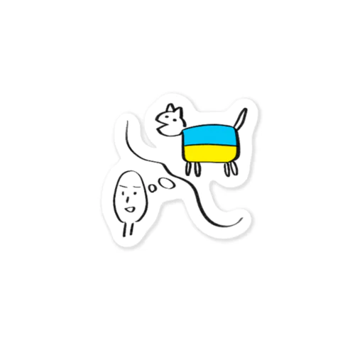 ウクライナ国旗くん Sticker