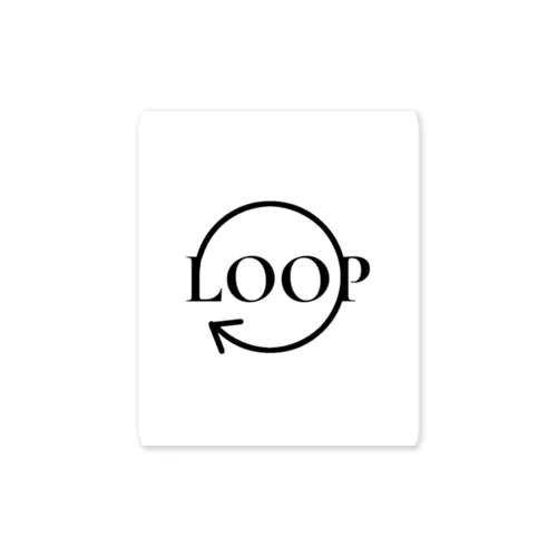 黒ロゴ(LOOP) Sticker