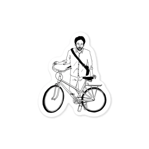 自転車男子 Sticker