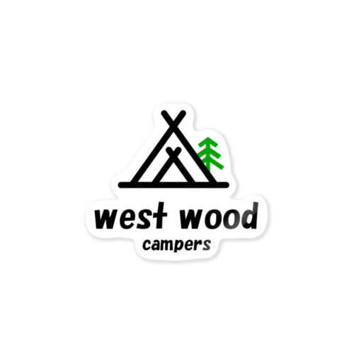 west wood campers Sticker