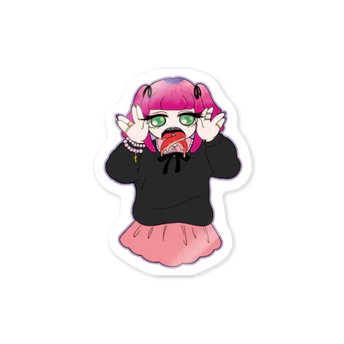 舌切り娘 Sticker