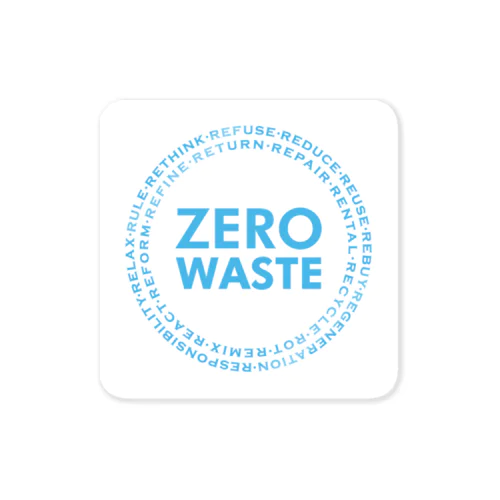 ZERO WASTE (ブルー) ステッカー