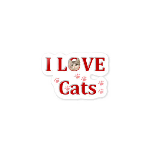 ILOVEcats ステッカー