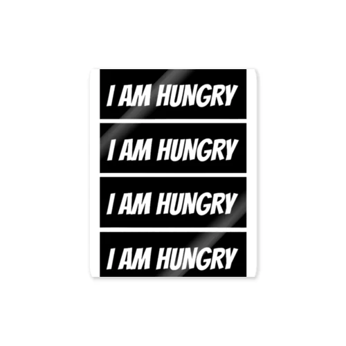 I AM HUNGRY ロゴ Sticker