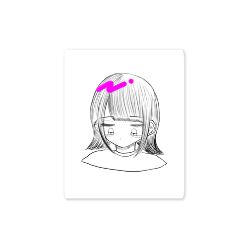 外ハネなおんなのこ Sticker