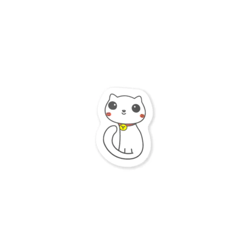 ねことすずものワンポイント ステッカー