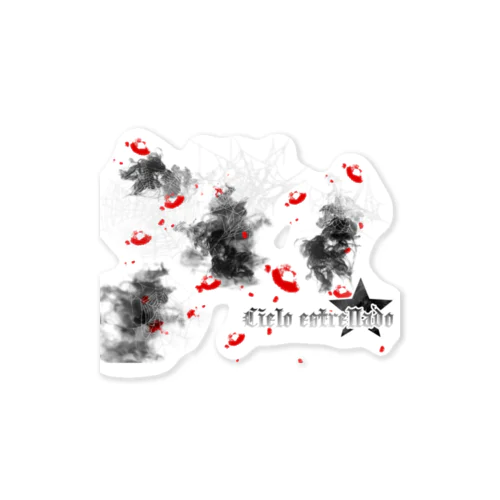 ロゴ＆蜘蛛の巣 ステッカー