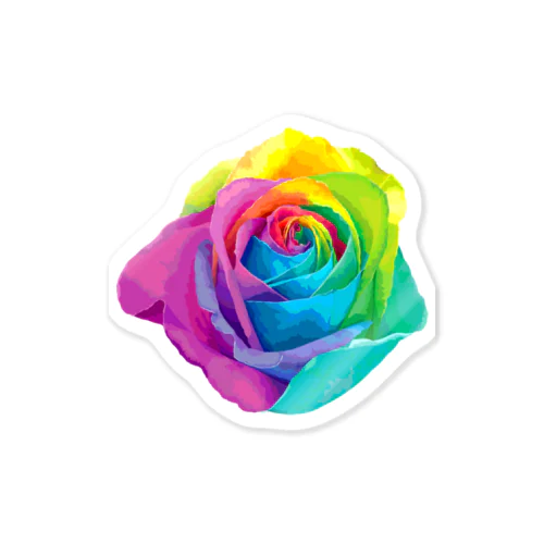 Rainbow rose(Single) ステッカー