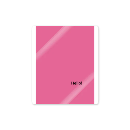 Hello pink Sticker