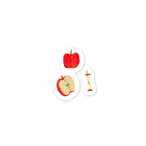 りんごステッカー Sticker
