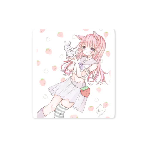 いちごミルクに溺れたい Sticker