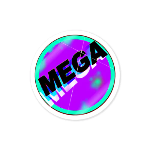 MEGA(紫) ステッカー