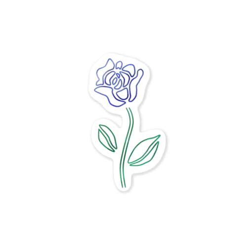 blue rose 스티커