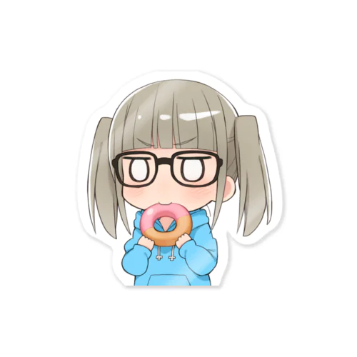 ドーナツを食べるなるもちゃん Sticker