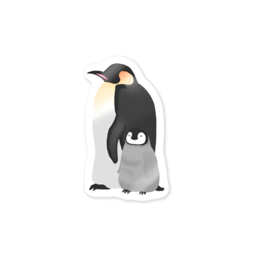 皇帝ペンギン親子 Sticker