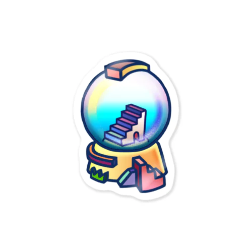 わたしが欲しいと思っているスノードームのイラスト Sticker