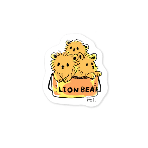 LION BEAR 3匹 ステッカー