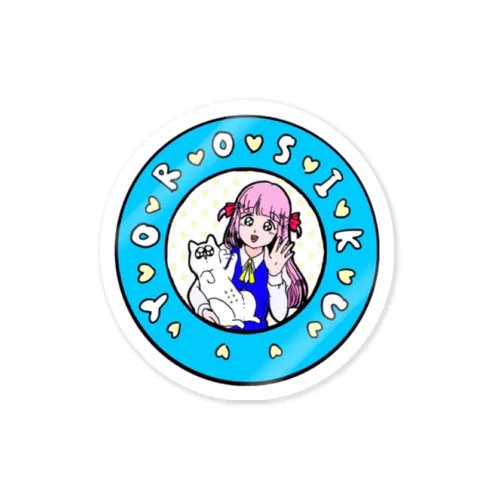 ヤングガールステッカー Sticker